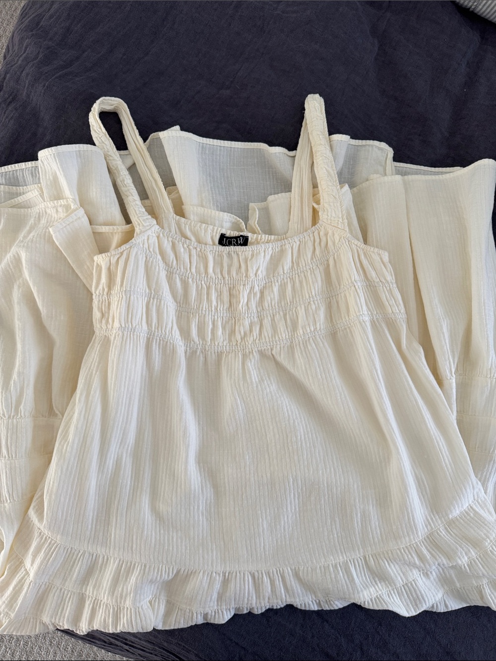 J. Crew Cream Tiered Sleeveless Maxi Dress - Picture 4 of 4